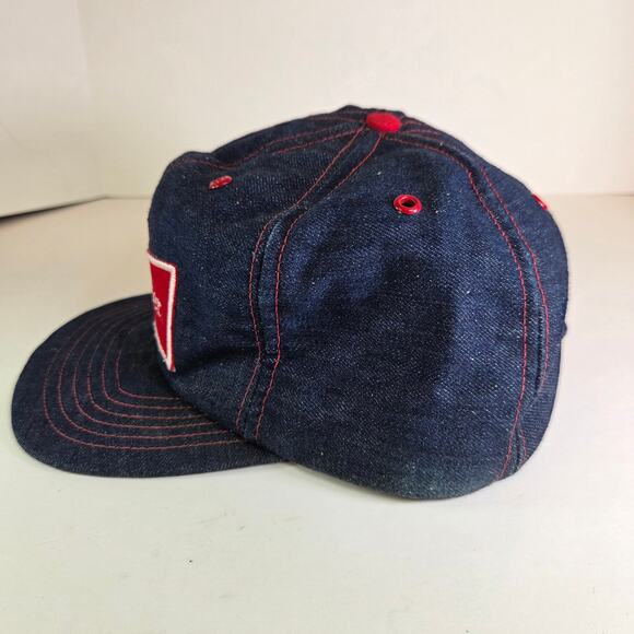 Vintage Budweiser Denim Snapback Hat 80s West-Chester St Louis USA Made Beer Cap - Picture 6 of 14